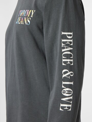 Maglietta 'Peace And Love' di Tommy Jeans in grigio