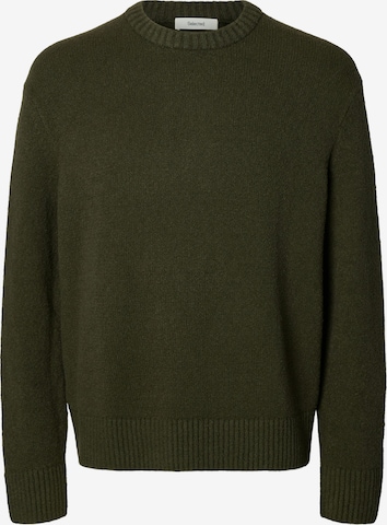 SELECTEDPulover 'SLHALEX' - zelena boja: prednji dio