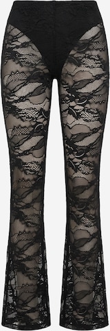 juoda MYLAVIE by Sarah Harrison Kliošinis Kelnės 'Lace trousers': priekis