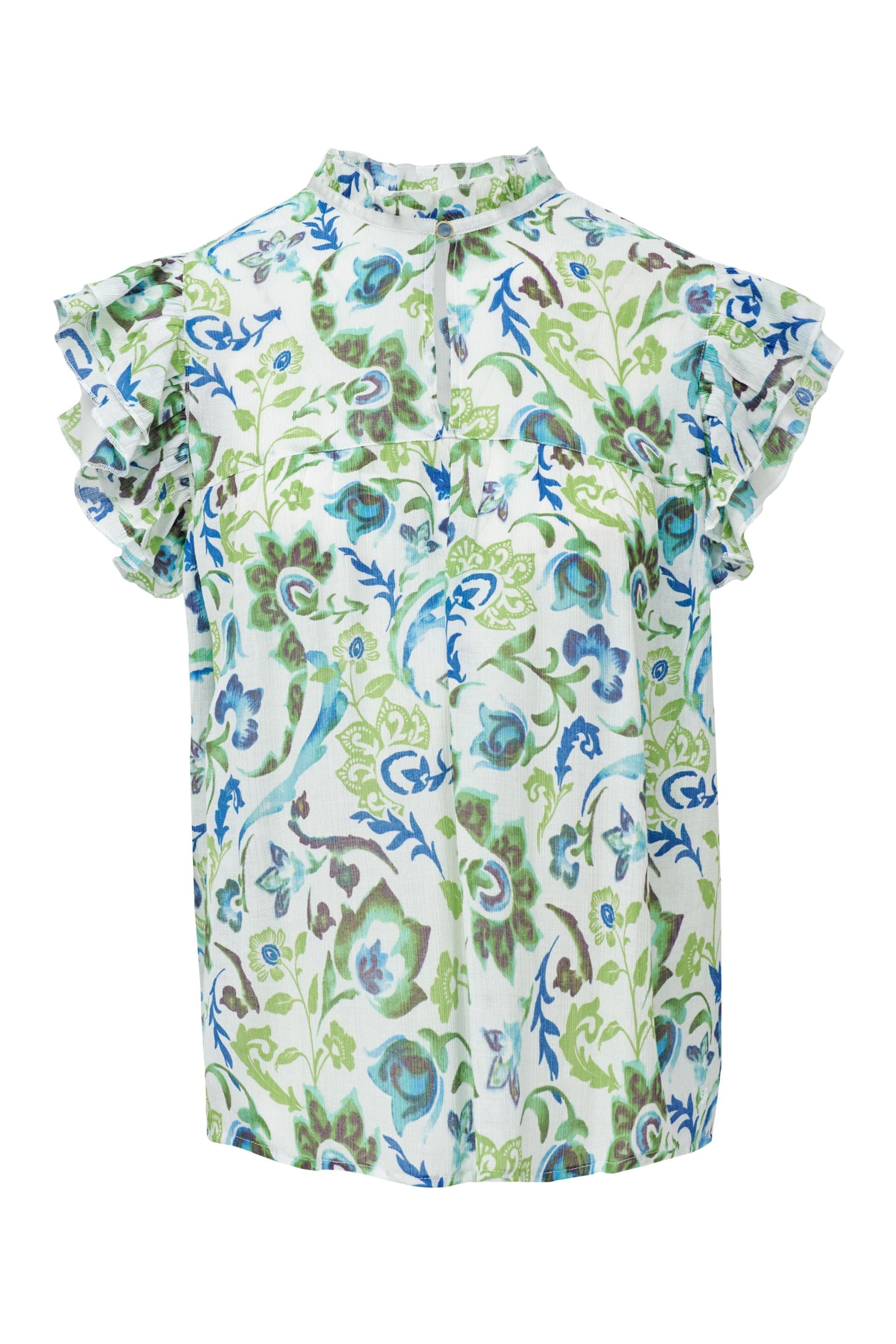 Salsa Jeans Bluse in Grün: Vorderseite