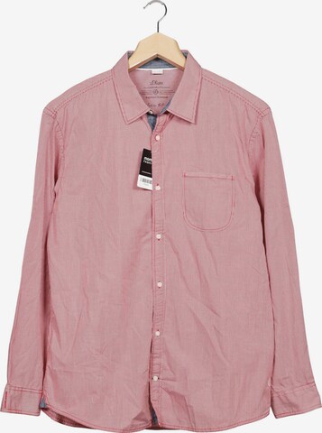 s.Oliver Button Up Shirt in XXL in Red: front