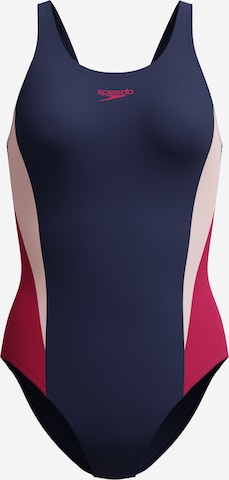 SPEEDO Bralette Active Swimsuit in Blue: front