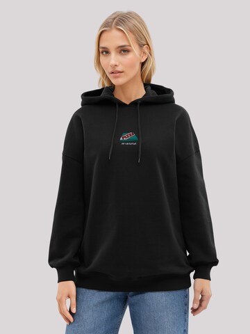 F4NT4STIC Sweatshirt 'Pizza Is My Valentine' in Zwart: voorkant