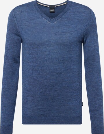 BOSS Sweater 'Melba' in Blue: front