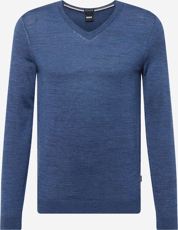 BOSS Black Sweater 'Melba' in Blue: front