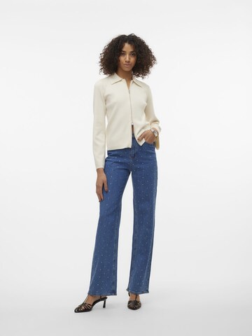 VERO MODA Gebreid vest 'HANNA' in Beige