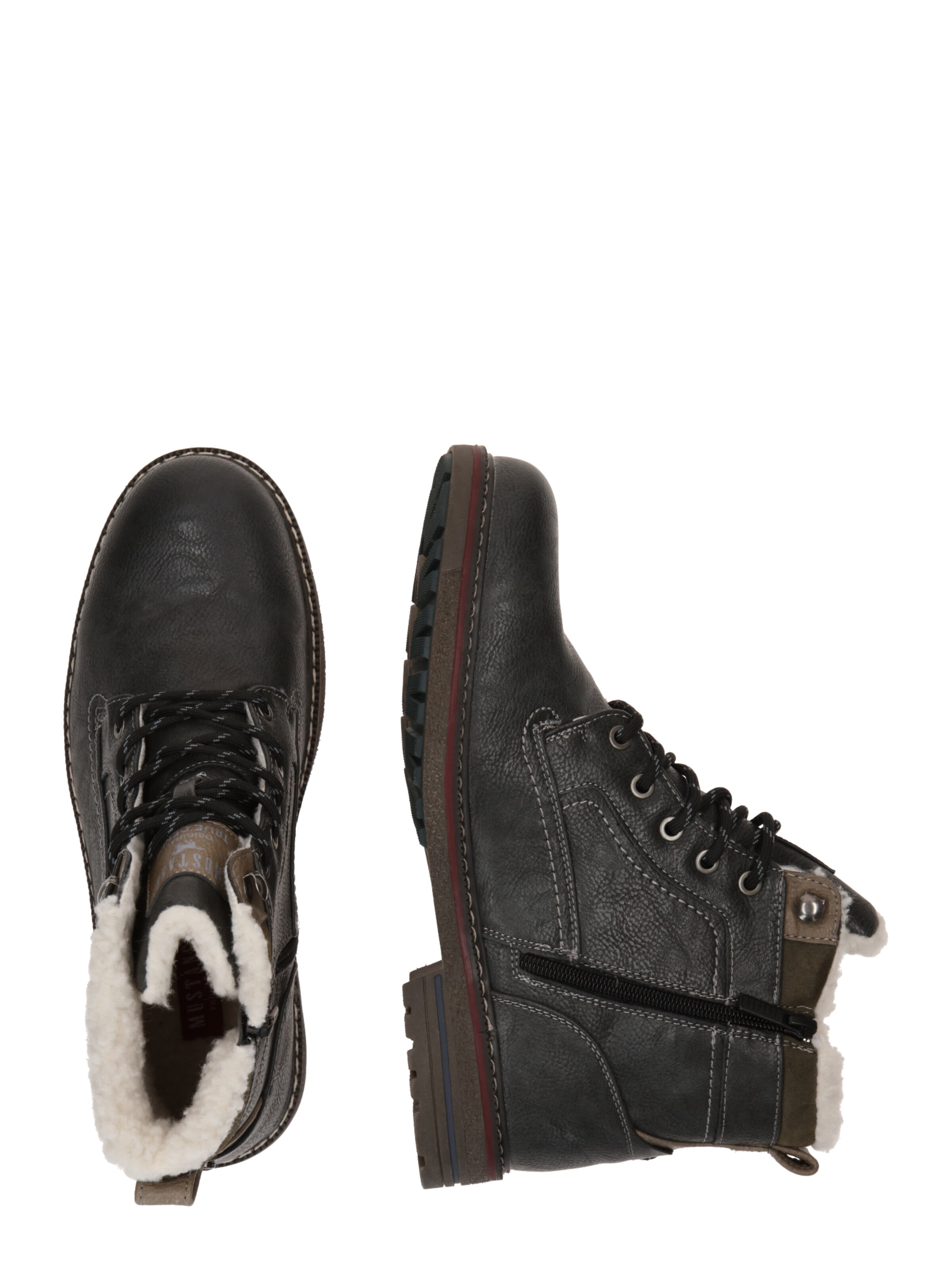 MUSTANG Lace-up boots in Grey