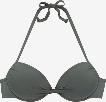 LASCANA Push-up Bikinový top 'Italy' - Zelená: predná strana