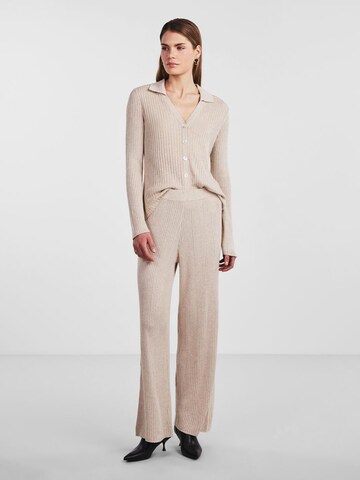 YAS Wide Leg Hose 'YASDERMA ' in Beige