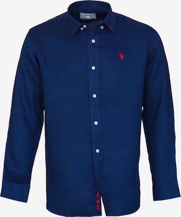 U.S. POLO ASSN. Regular fit Overhemd in Blauw: voorkant