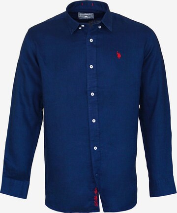 U.S. POLO ASSN. Button Up Shirt in Blue: front