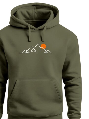 Neverless Sweatshirt 'Berg Linie'‌‌‌ in Grün