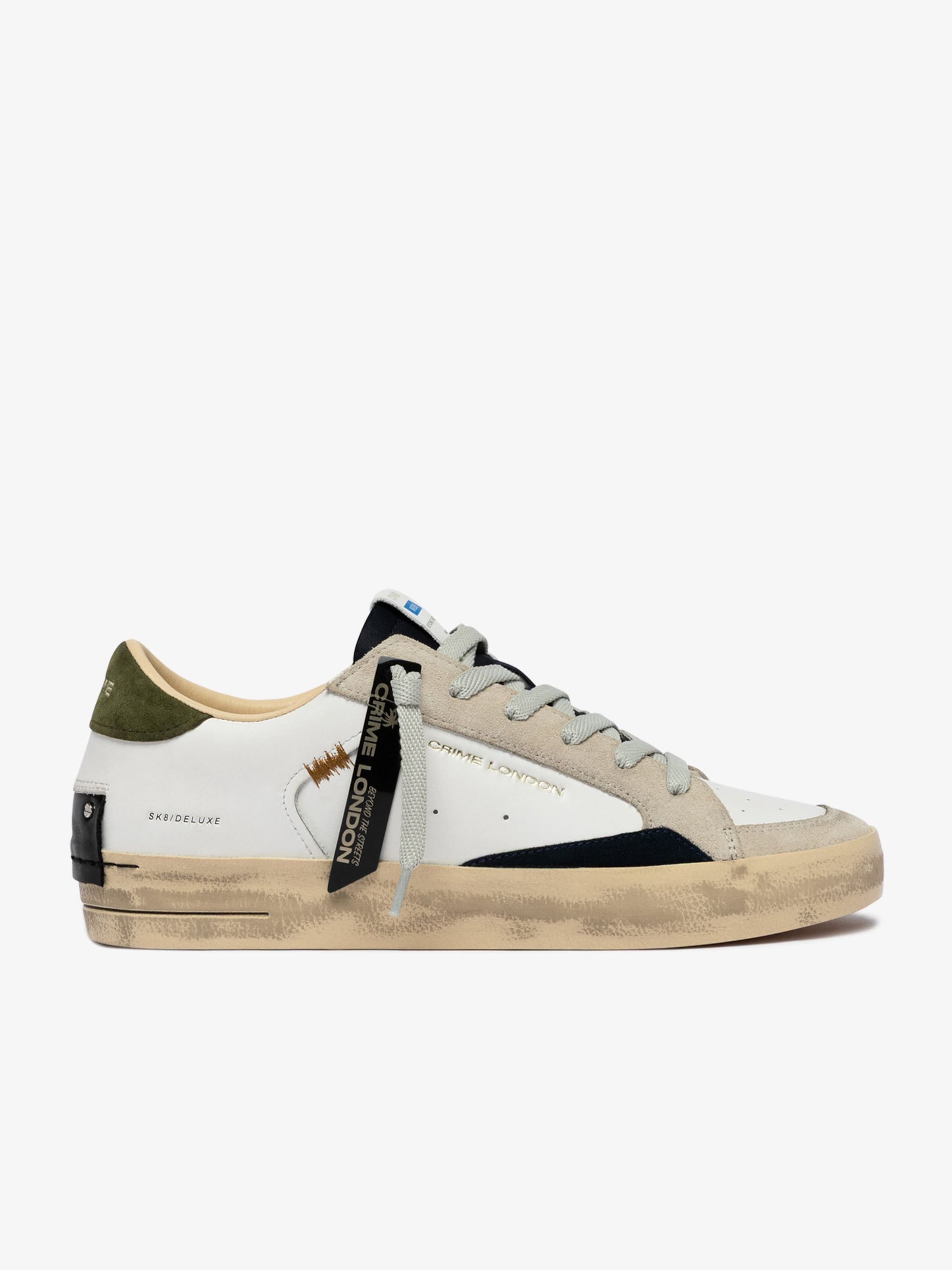 Sneaker bassa di Crime London in bianco