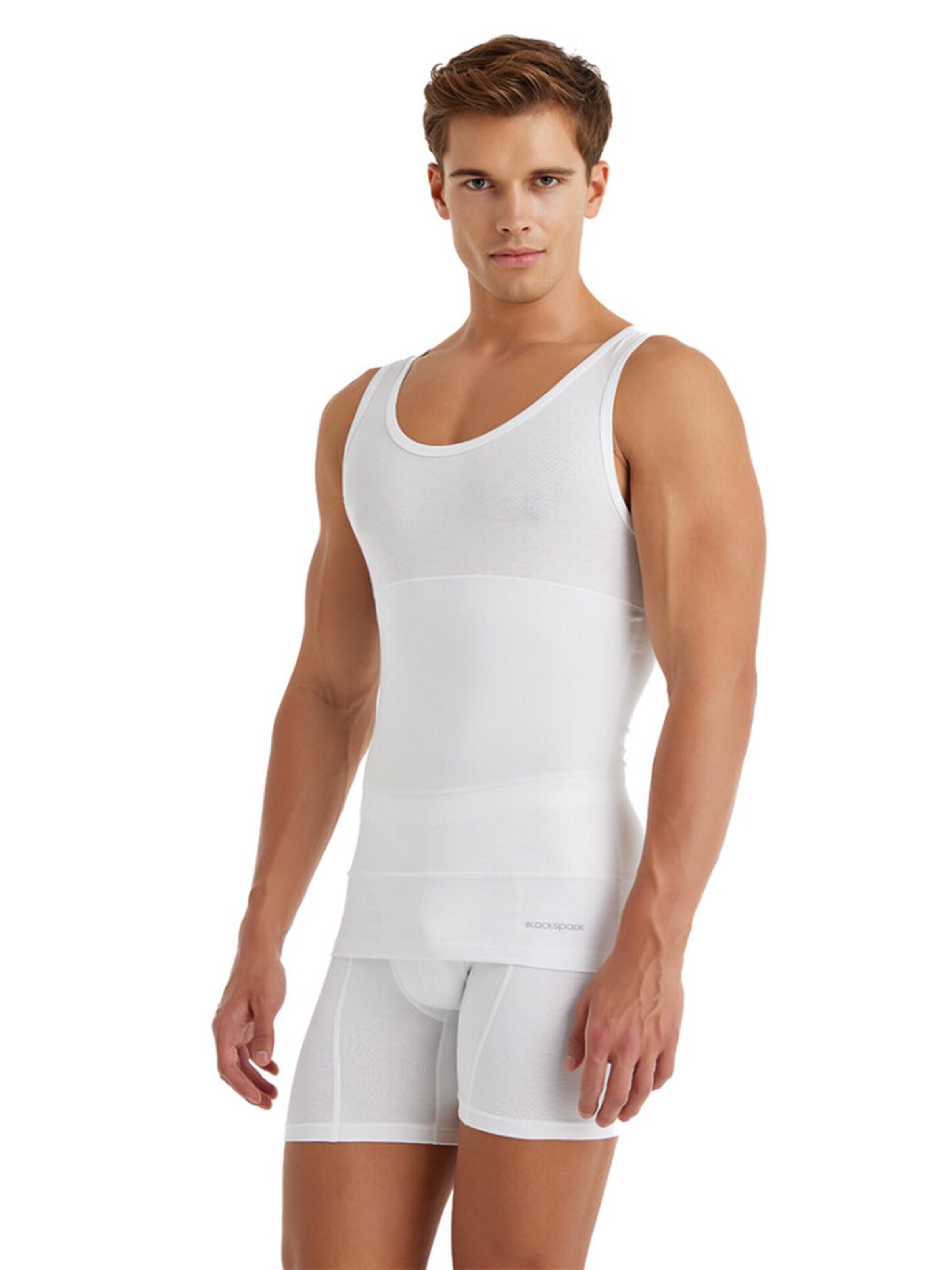 Blackspade Undershirt in White: front