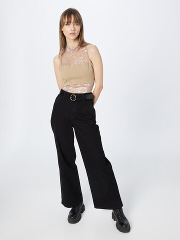 Urban Classics Shirt bodysuit in Beige