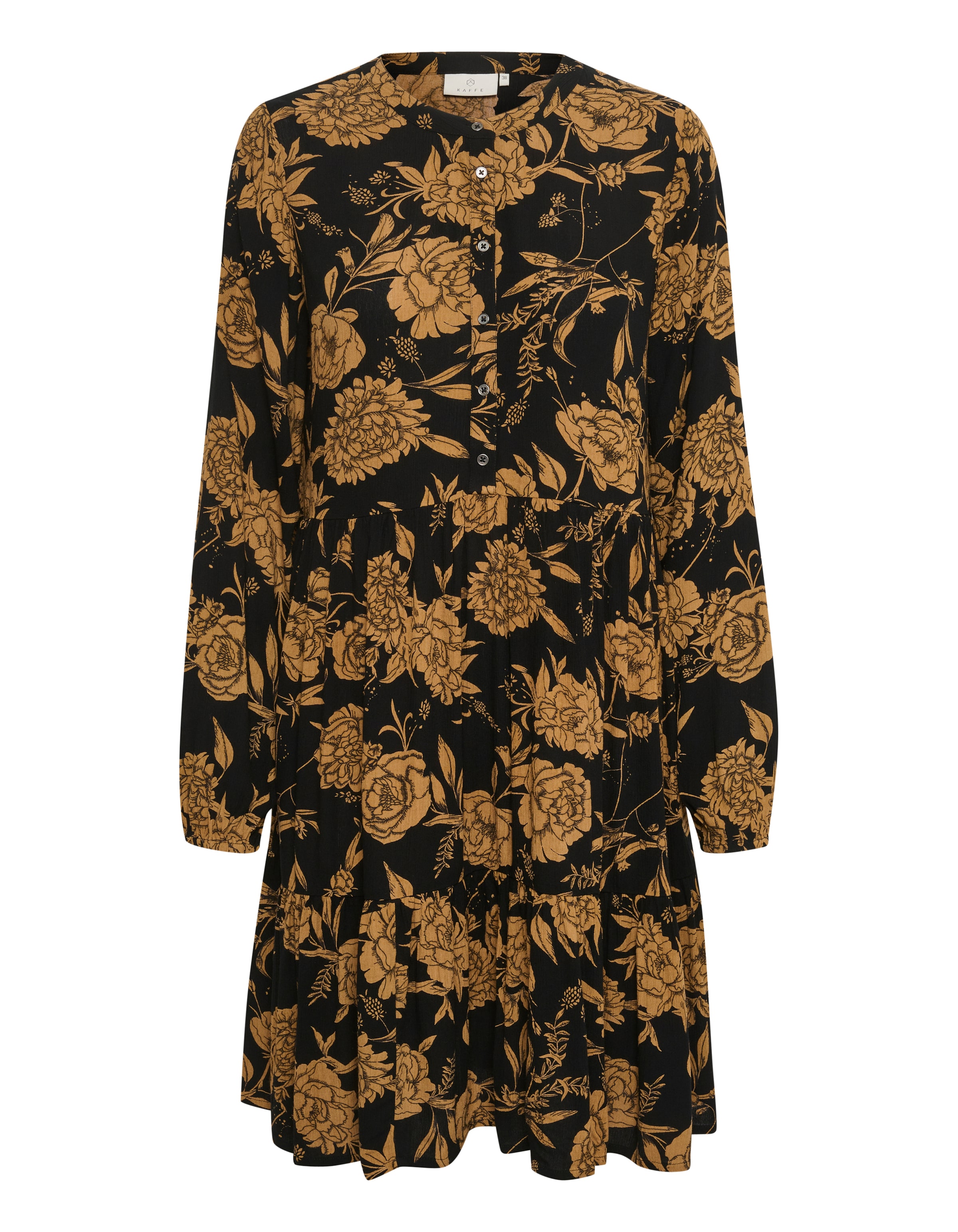 KaffeKošulja haljina 'Evity' - crna boja: prednji dio