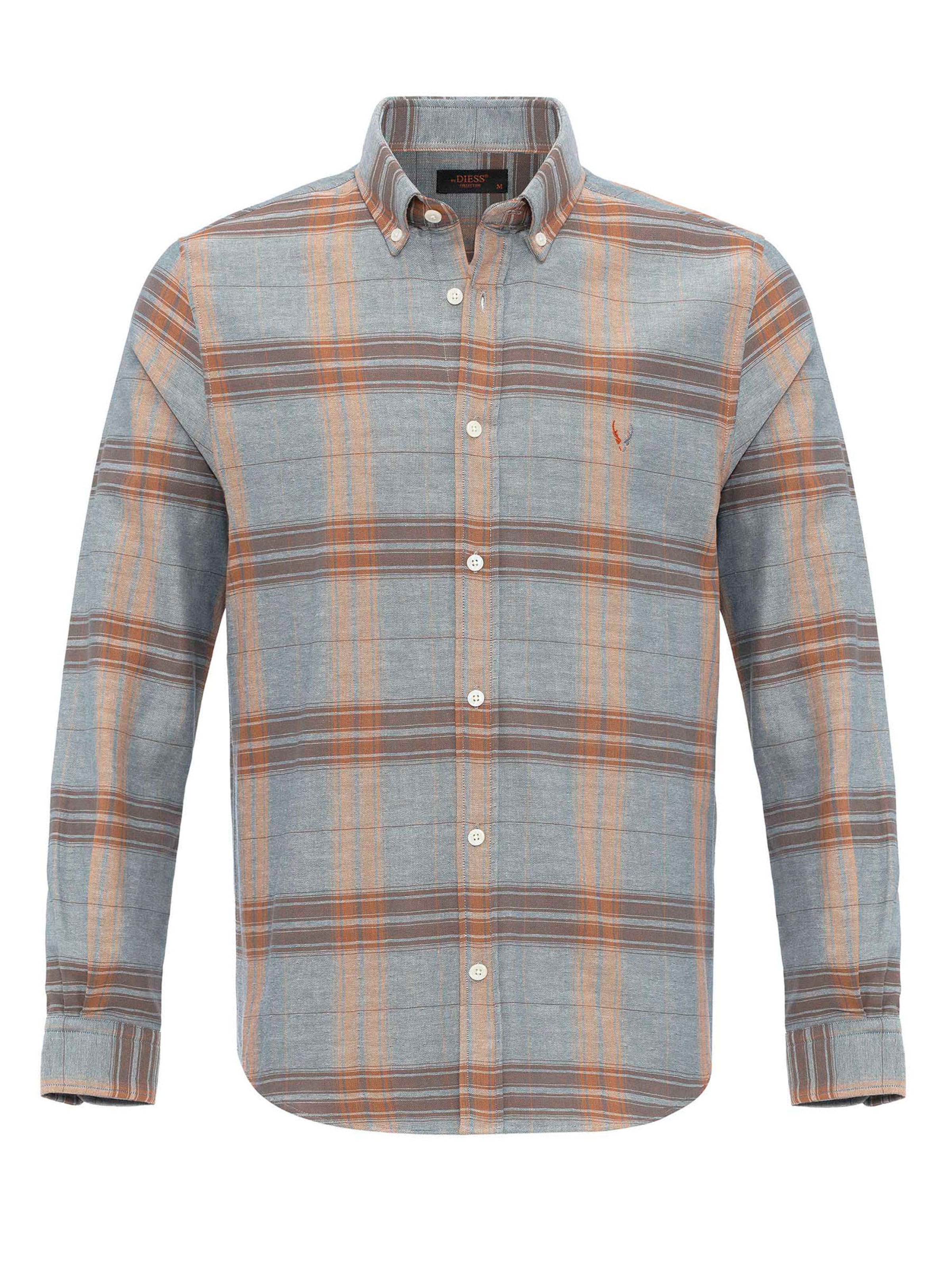 By Diess Collection Rovný strih Košeľa - Sivá: predná strana