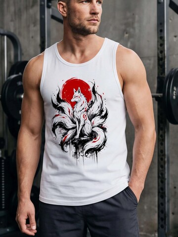 Neverless Shirt 'Kitsune' in White