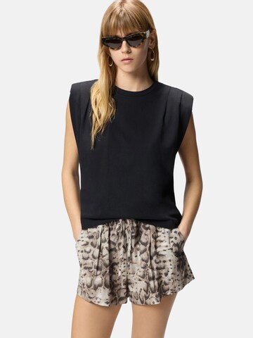 T-shirt 'PINKO MYRANDA MAGLIA JERSONE T-SHIRT' PINKO en noir : devant