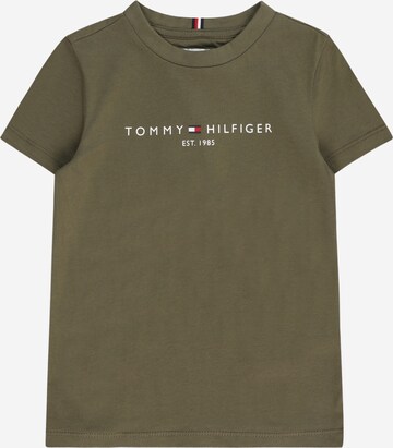 T-Shirt 'ESSENTIAL' TOMMY HILFIGER en vert : devant