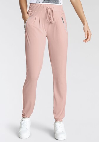 LAURA SCOTT Tapered Pants in Pink: front