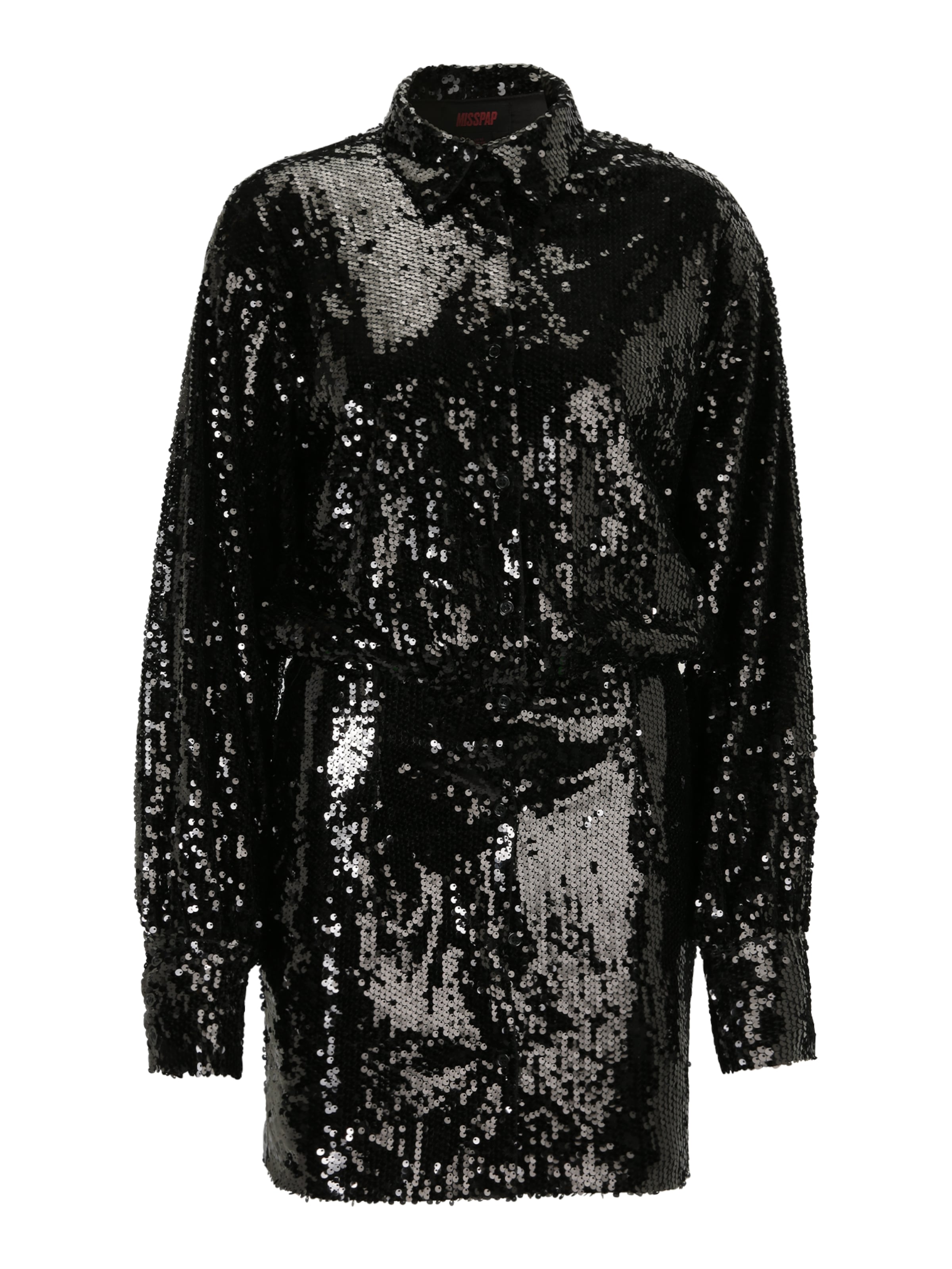 Misspap Μπλουζοφόρεμα σε μαύρο: μπροστά