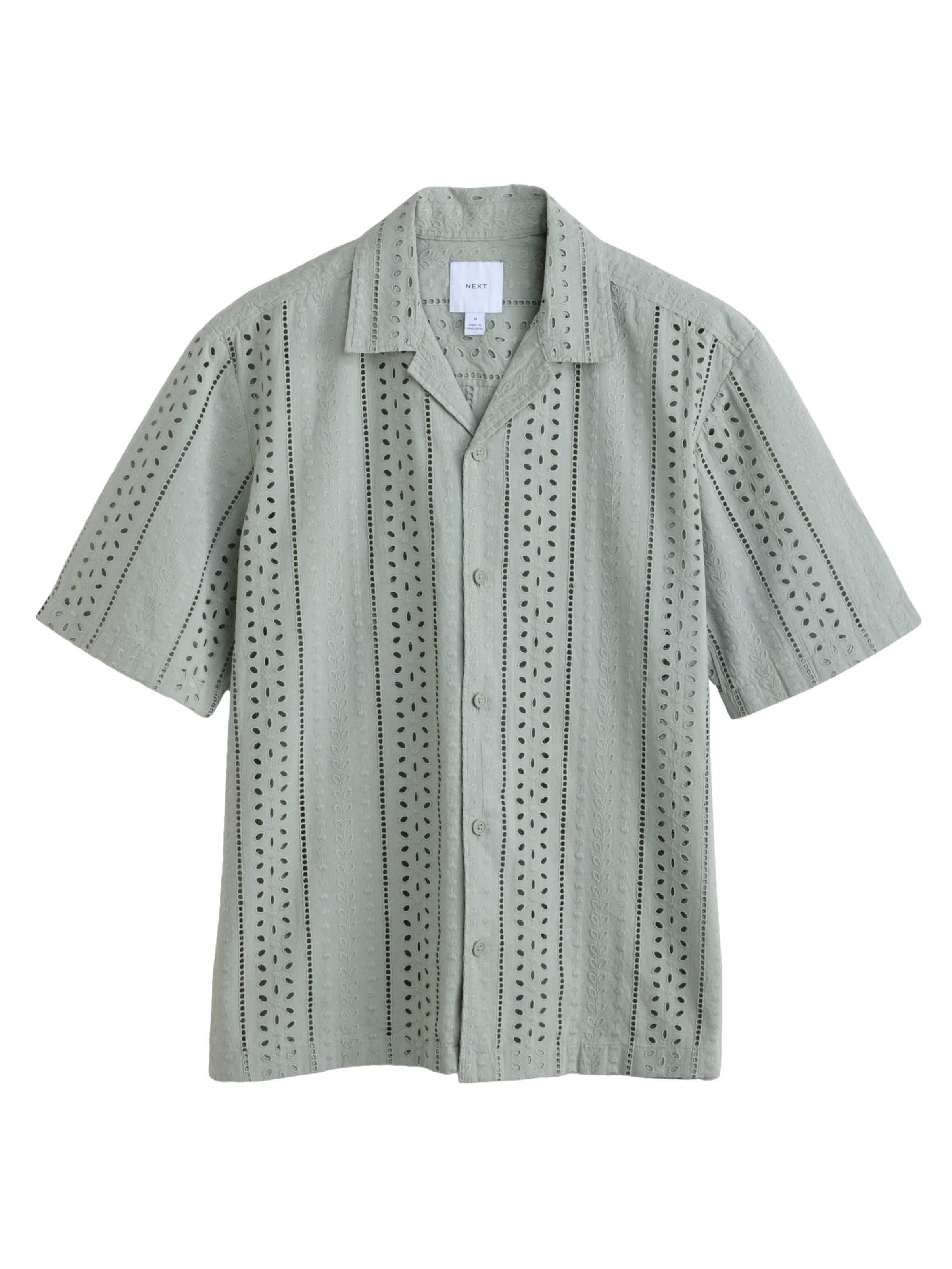 Next Классический крой Рубашка в Зеленый: спереди