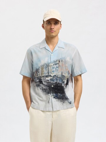 SELECTED HOMME Comfort fit Srajca 'SLHCARL' | modra barva