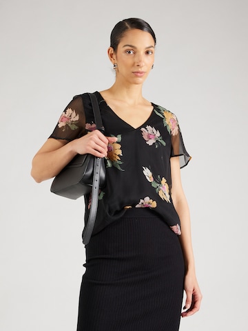 VERO MODA Blouse 'SMILLA' in Zwart: voorkant