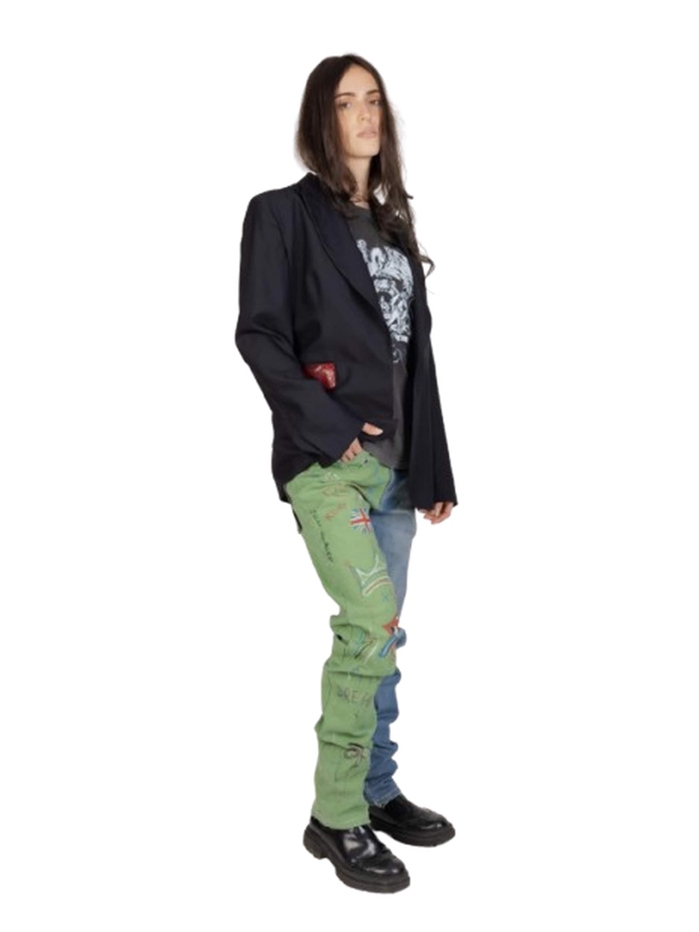 Yoxeone Slimfit Jeans 'GRAFF PEACE' in Blauw