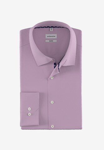 SEIDENSTICKER Slim fit Button Up Shirt in Purple
