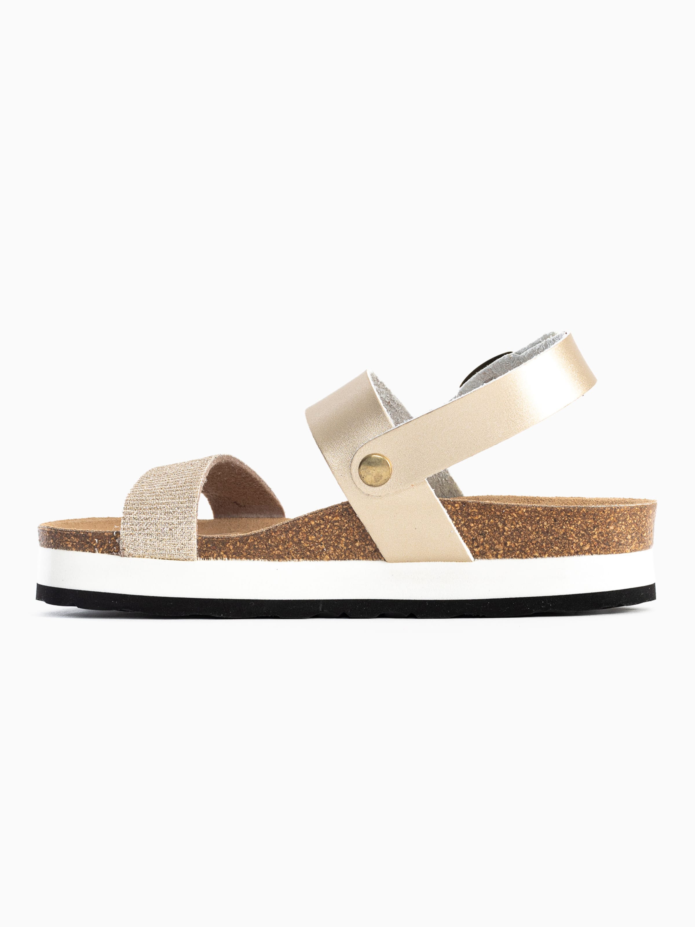 Bayton Sandali s paščki 'Almeria' | zlata barva