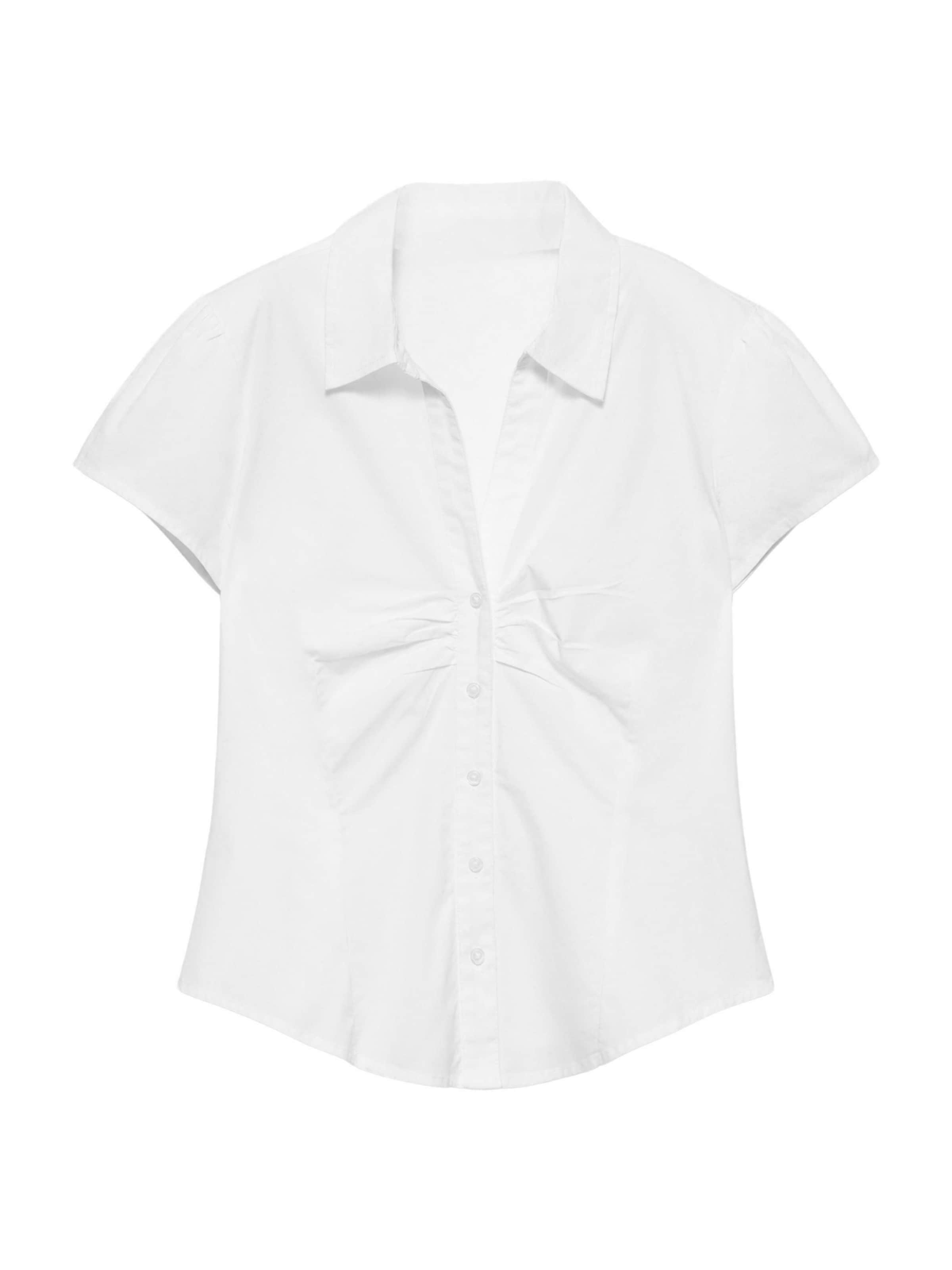 Pull&Bear Блуза в размер XS в бяло, Преглед на продукта