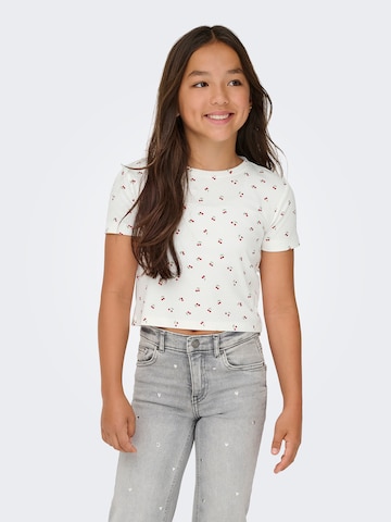 ONLY GIRLS Koszulka 'KOGBELLA' w kolorze biały: przód