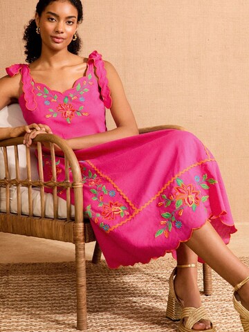 Robe d’été love & roses en rose