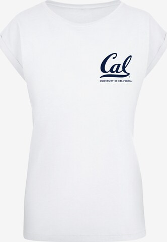 Merchcode Shirt 'Berkeley University - CAL' in Wit: voorkant