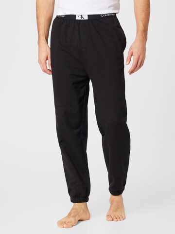 Pantalon de pyjama Calvin Klein Underwear en noir : devant