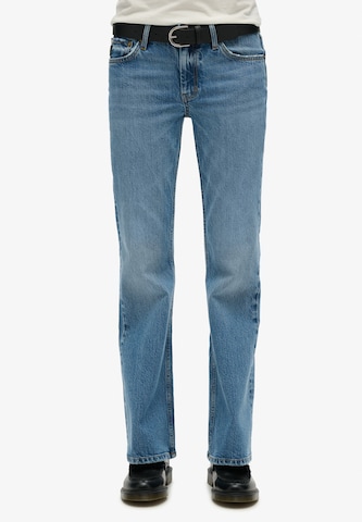 Superdry Flared Jeans in Blauw: voorkant