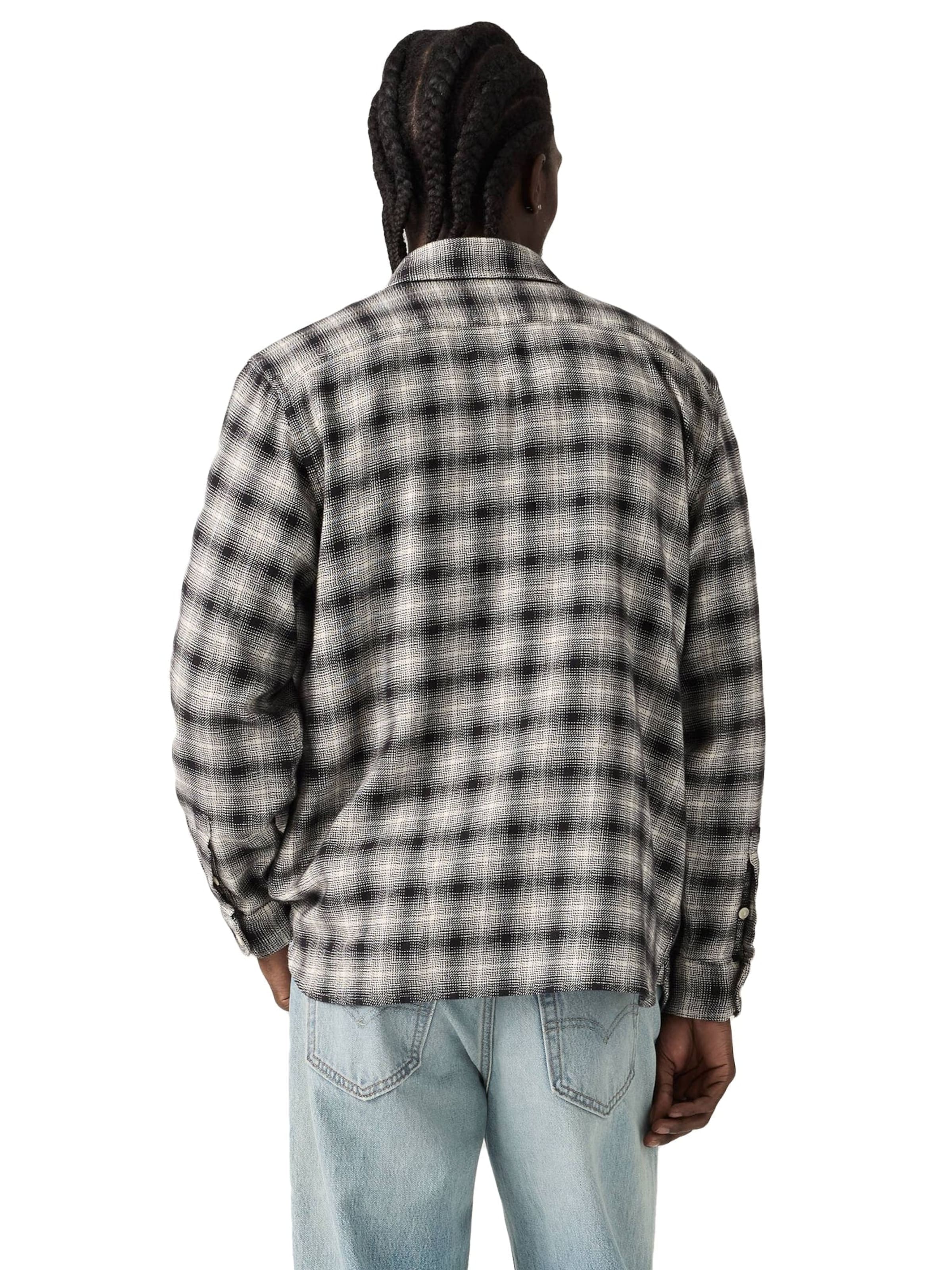 Comfort fit Camicia 'JACKSON WORKER KANA PLAID JET BLACK' di LEVI'S ® in nero