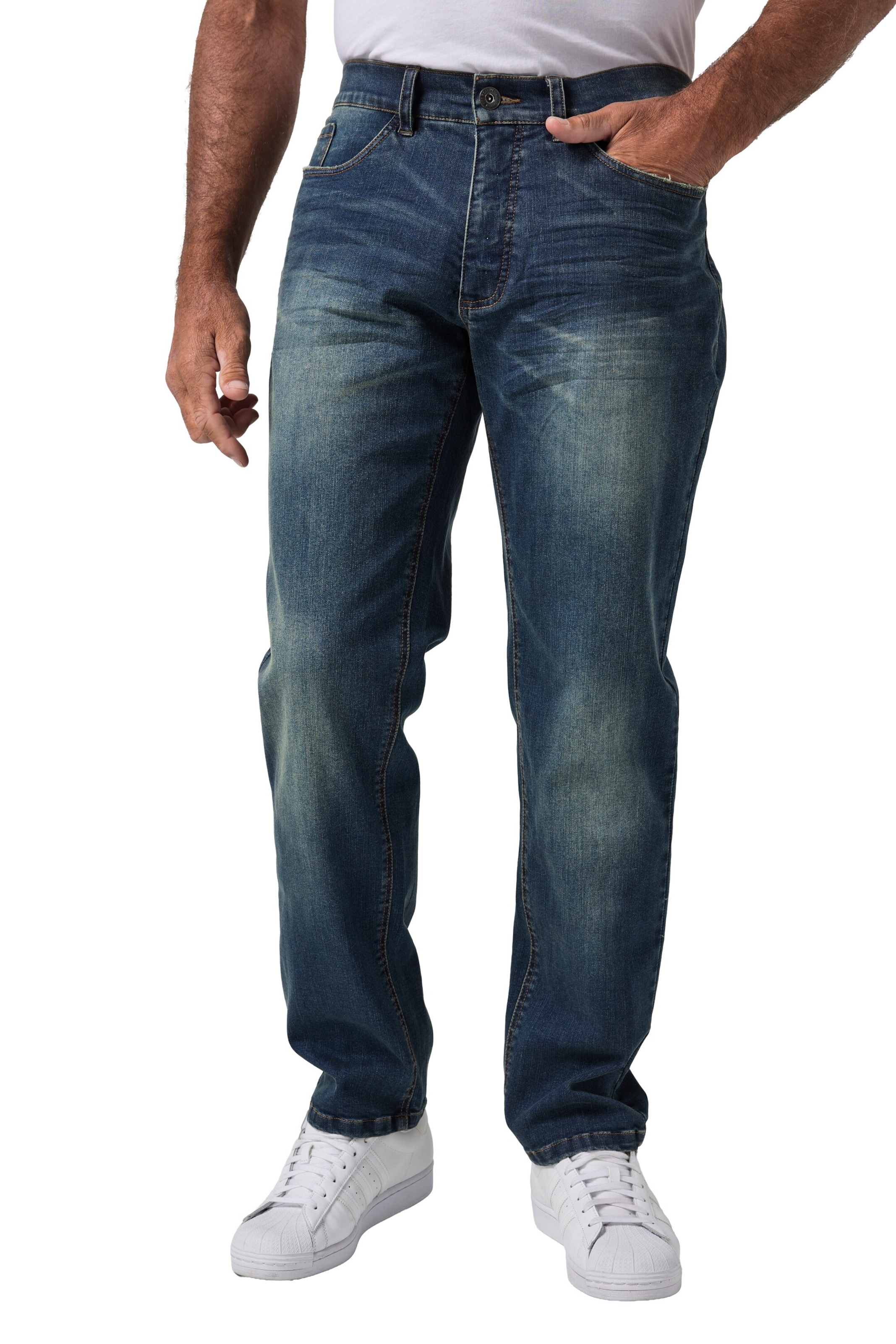 JP1880 Tapered Jeans in Blauw: voorkant