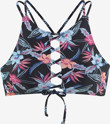 KangaROOS Triangle Bikini Top in Black: front