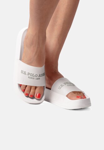 Claquettes / Tongs U.S. POLO ASSN. en blanc : devant