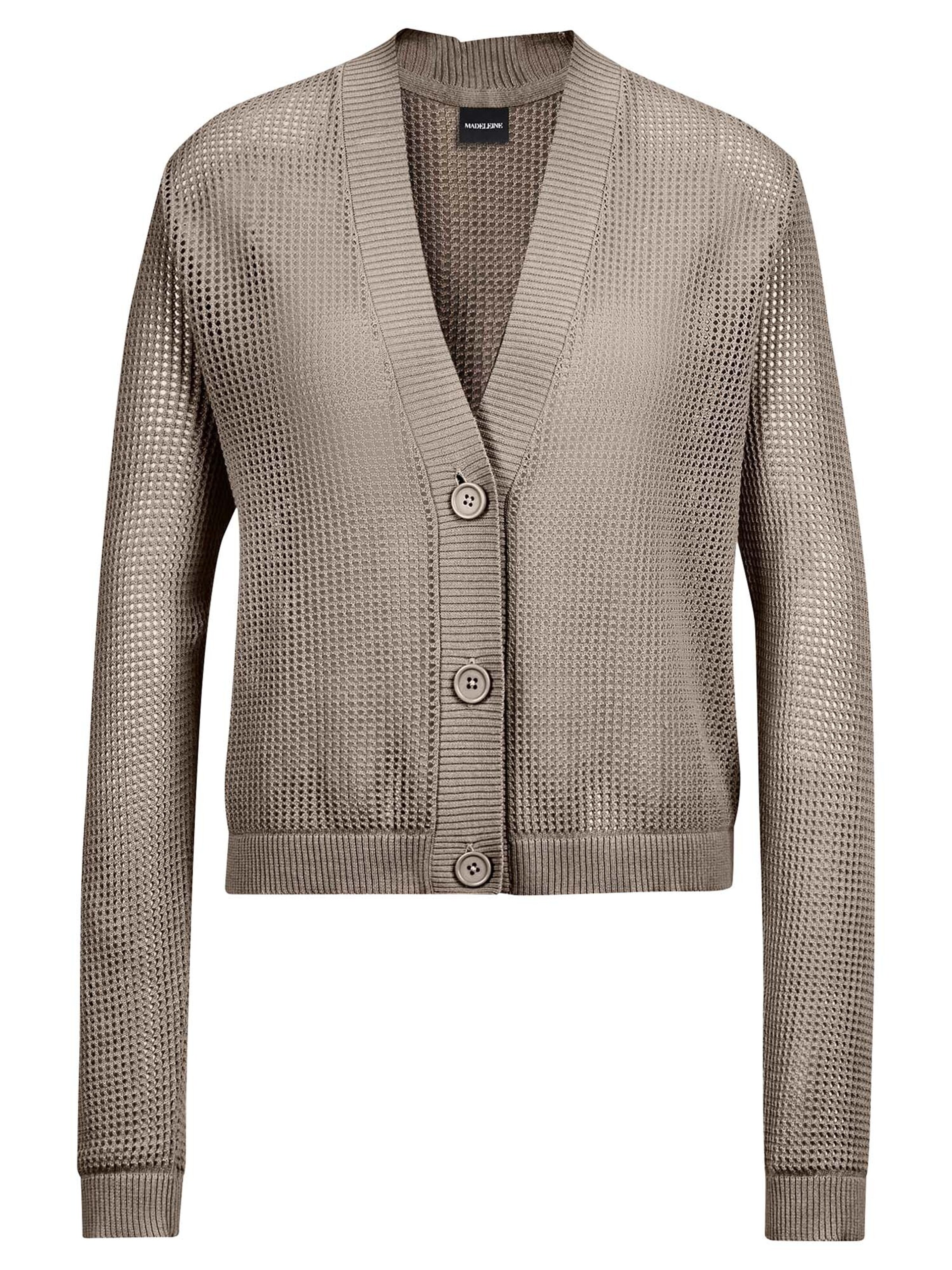 MADELEINE Strickjacke in Beige: Vorderseite