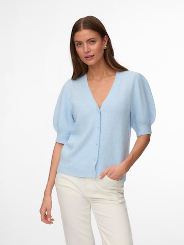 VERO MODA Knit Cardigan 'VMDOFFY' in Blue: front