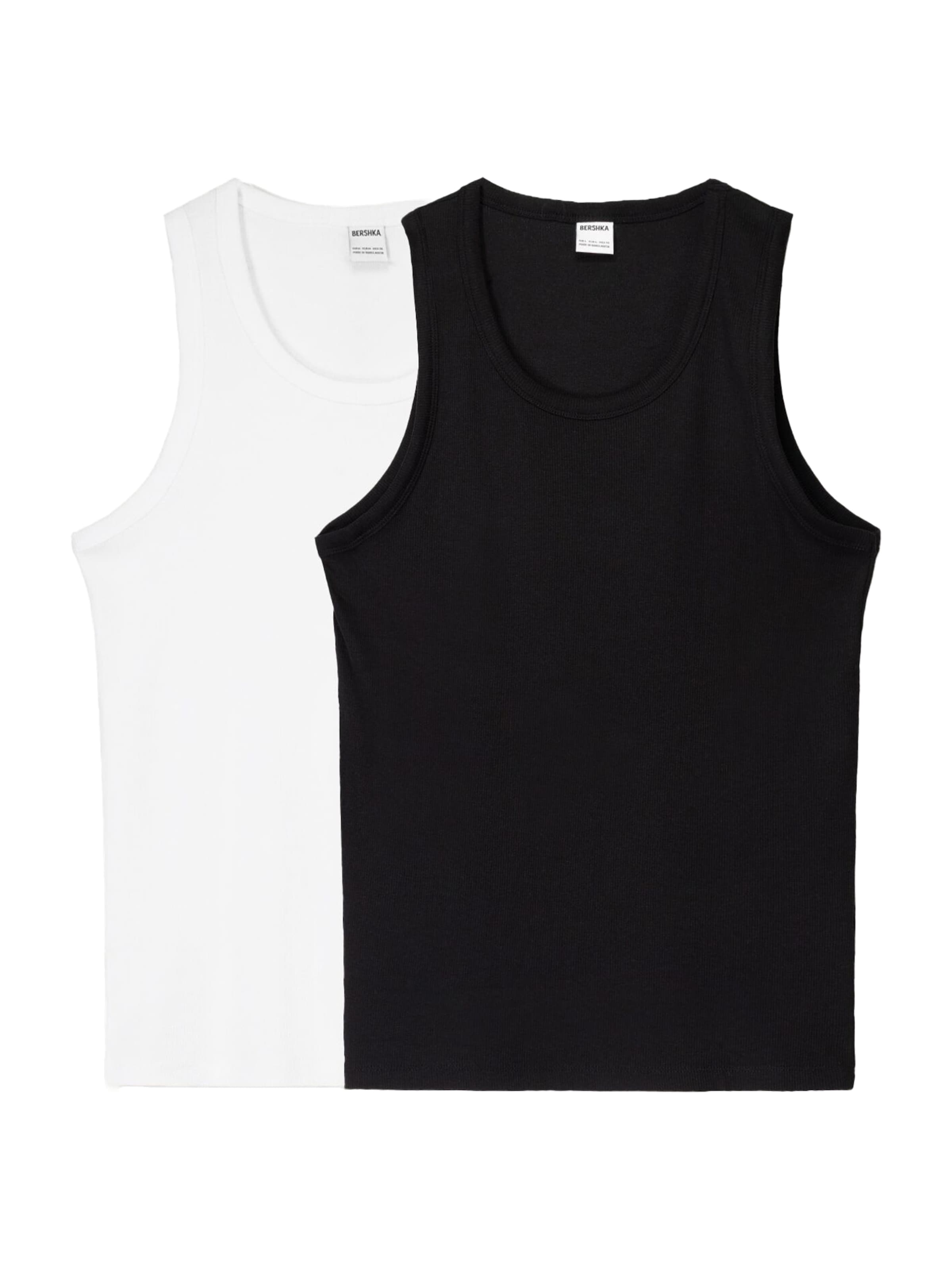 Bershka Tričko – černá: přední strana