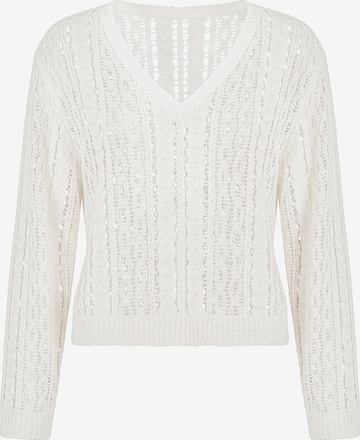 Pull-over IZIA en blanc : devant
