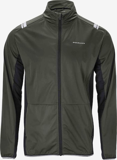 ENDURANCE Athletic Jacket 'Diker' in Dark green / Black / White, Item view