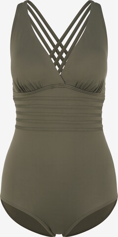 LASCANA Swimsuit in Green: front