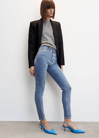 MANGO Slimfit Jeans 'Anne' in Blauw