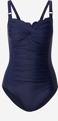 Hunkemöller T-shirt Badpak in Blauw: voorkant